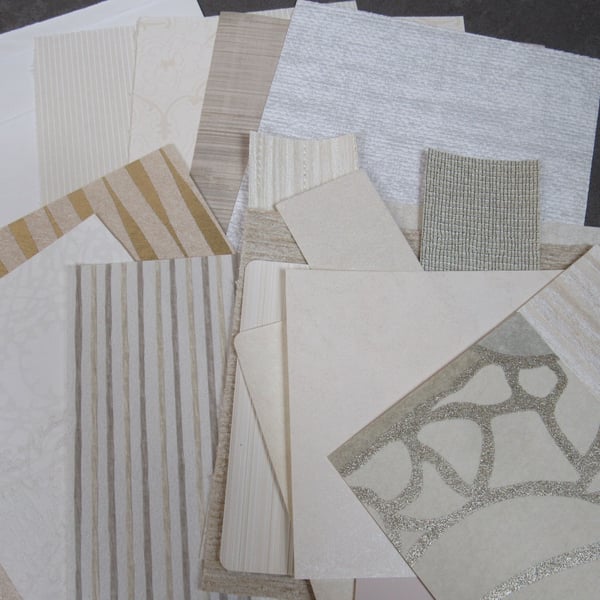Mixed Whites, Creams Wallpaper Craft Pack