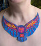 The Twilight Owl – Handmade Textile Statement Necklace