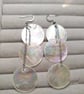 White hand carved shell sea earrings  - Image 5