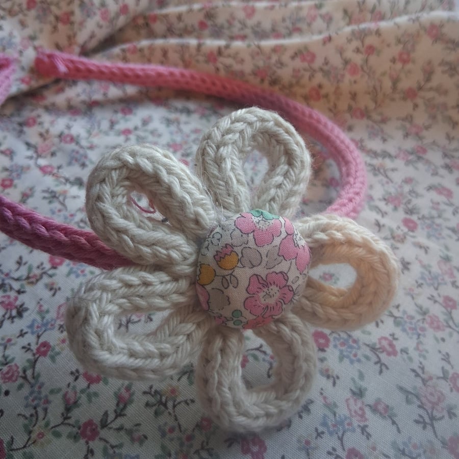 cute wool flower hairband alice band no h4