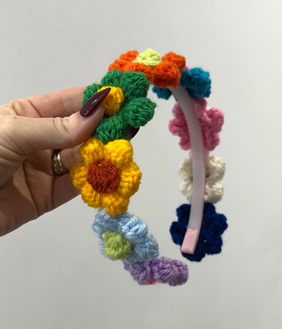 Flower Headband Shabby Chic and Boho Hippy