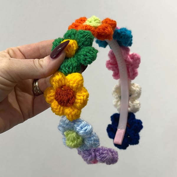 Flower Headband Shabby Chic and Boho Hippy