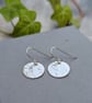 Sterling Silver Heart Pattern Disc Earrings - JBJ1110