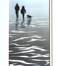 Winter walkies black and white monoprint mounted and ready to frame - Image 2