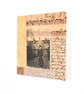 Original Paper & Fabric Collage on Wood Panel, 12x12cms, Free Postage (194) - Image 4