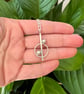 Contemporary Geometric Silver Necklace - Image 4