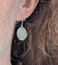 Sterling Silver Leafy Vine Oval Disc Earrings - JBJ1116 - Image 4