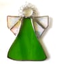 Angel Spring Green Stained Glass suncatcher Christmas decoration  - Image 2