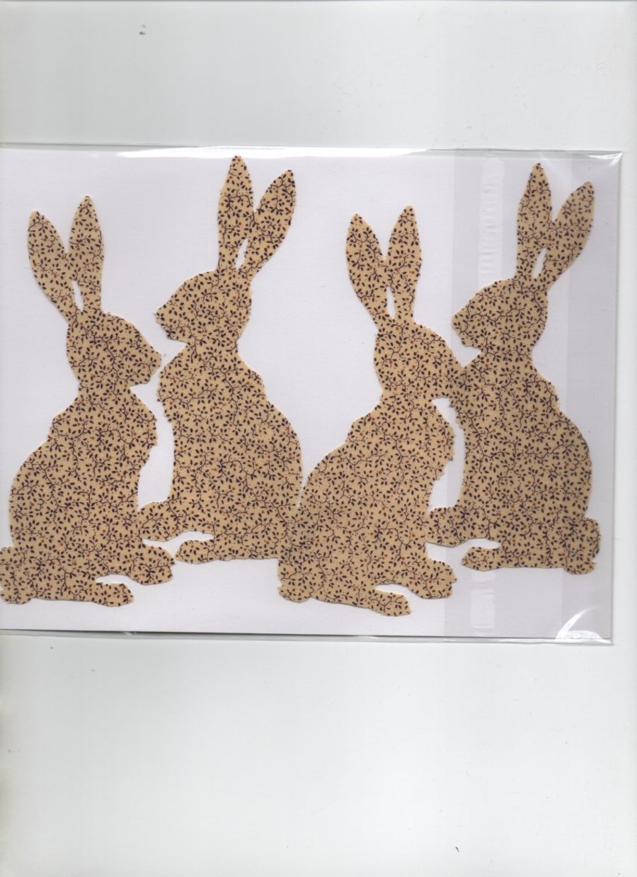 Die-cut embellished APPLIQUE kit by ChrissieCraft - MARCH HARES