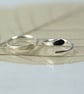 Silver Sleeper Hoop Earring 9mm Tiny Overlap Helix Piercing Hoops - Image 2