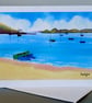 Porthdinllaen, Morfa Nefyn, North Wales, Greetings Card, Blank inside, A5, - Image 1