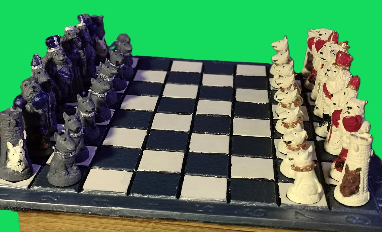 Chess set, Dogs Themed, made to order