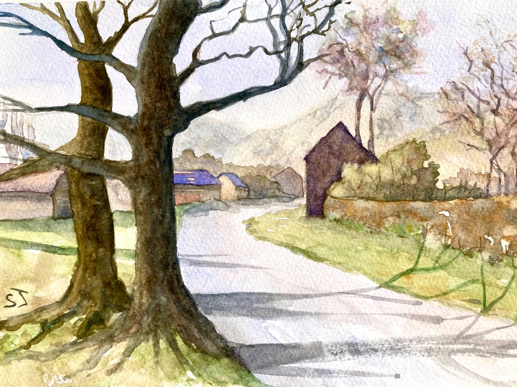 Ullswater valley Cumbria Lake District Original Fine Art 