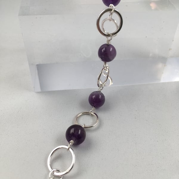 Amethyst circles bracelet