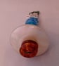 Blue and White Button Christmas Tree Decoration - Star Topper - Image 4