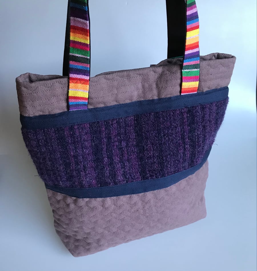 Quilted tote bag 