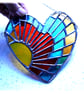 Sun Heart Suncatcher Stained Glass Sunset Sea Handmade  - Image 3