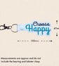 Choose Happy Keyring - Embroidered Positive Bag Charm - Image 5
