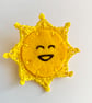Sun brooch laughing embroidery micro crochet sun rays - Image 2