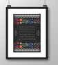 286 Cross Stitch Pattern colourful rainbow flower Alphabet Sampler - Image 3
