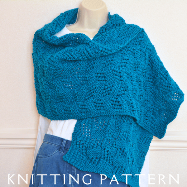 The Crazy Paving Scarf Knitting Pattern PDF Version By Email