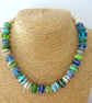 lampwork glass knotted necklace - Image 1