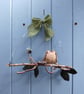 Handmade Woodland Owl Wall Hanging, Rustic Owl Decor - Image 3