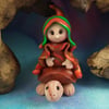 Tortoise-rider Gnome 'Drey' OOAK Ann Galvin