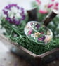 Real Flower Ring Sweet Alyssum - Gold Flakes Pressed Flower Ring Resin Jewelry R - Image 6