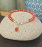 Faceted Carnelian and Sterling Silver Bracelet  - Image 2