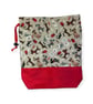 two at a time knitting bag with dog breeds,sock sack, drawstring divided pouch,  - Image 4