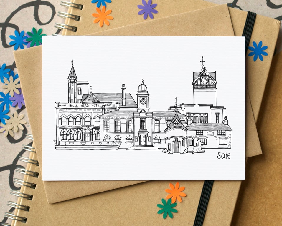 Sale Skyline Greetings Card