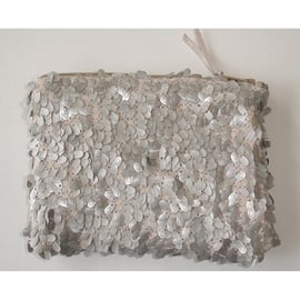 Sequin Silver Grey Coin Purse