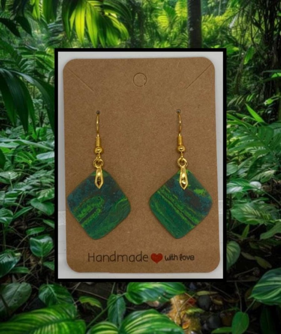 Outlet Jungle drop earrings