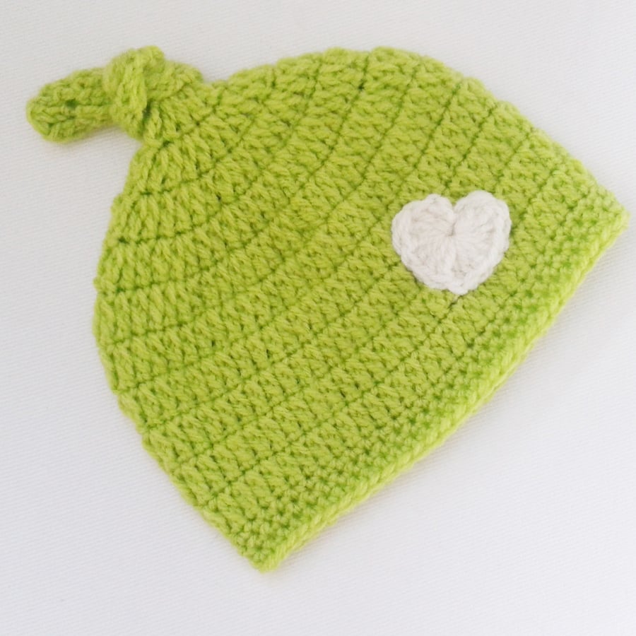 Newborn 0-3 months green hat, gift for baby,   photo prop