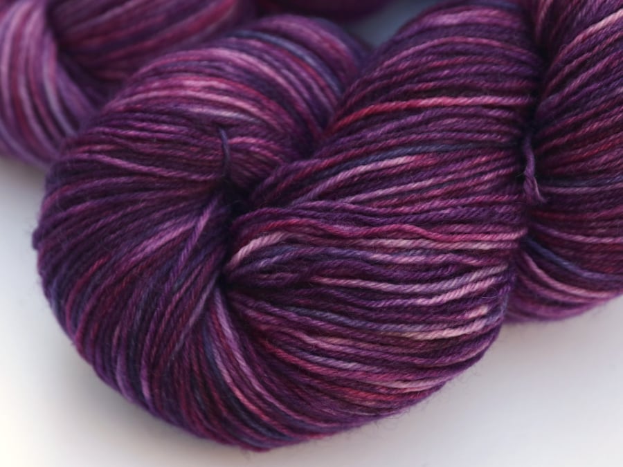 SALE: Berry Burst - Superwash merino-nylon 4 ply yarn