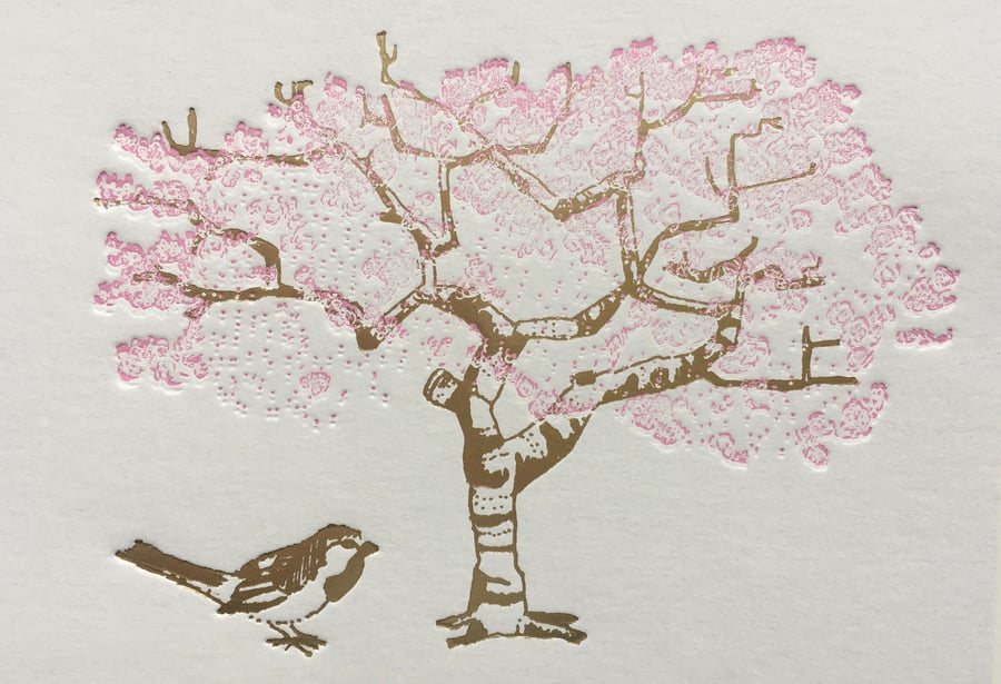 Cherry Blossom Greetings  Card