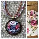 Liberty fabric pendant necklace