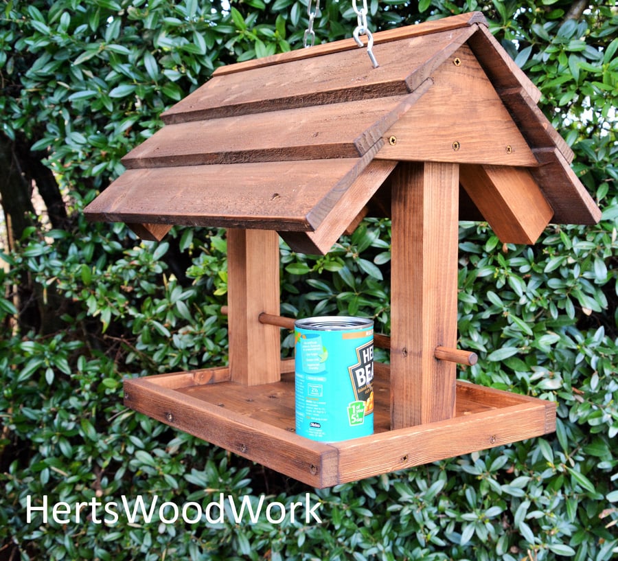 Handmade Hanging Bird Table Feeder 