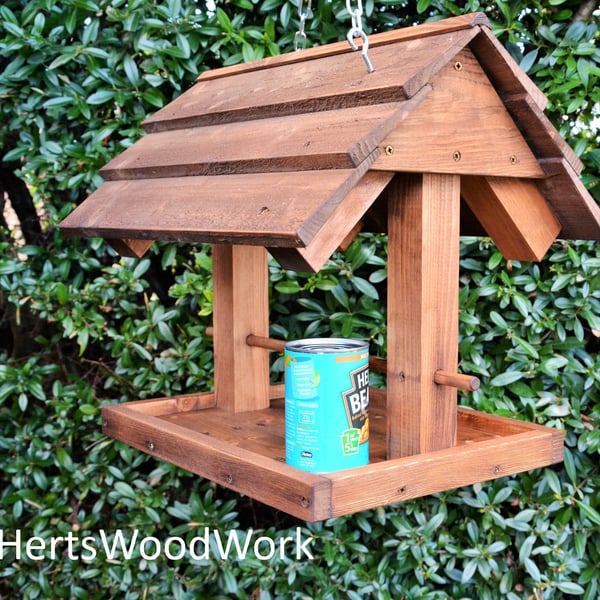 Handmade Hanging Bird Table Feeder 