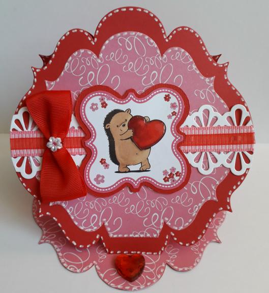 Hedgehog Valentine Card