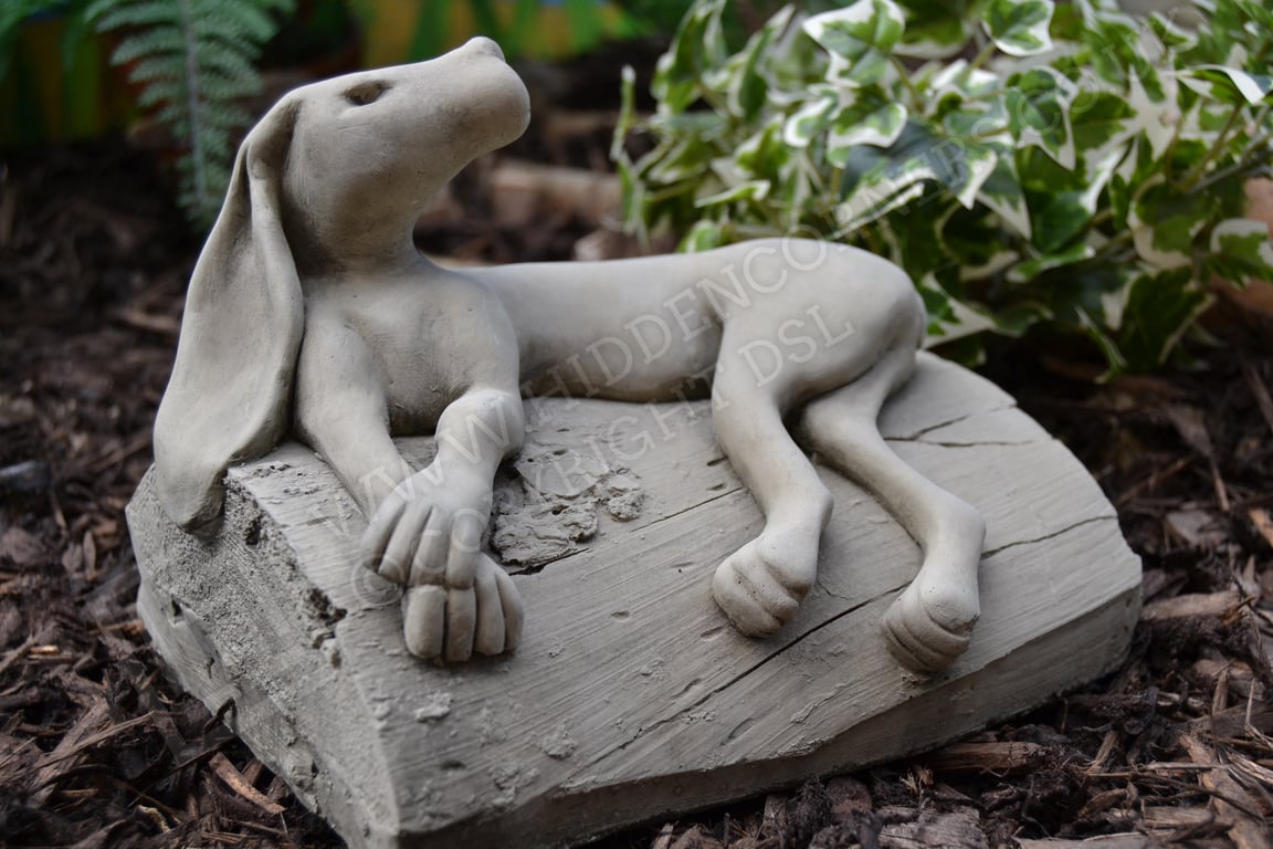 Alonso the Hare Rabbit Stone Garden Ornament