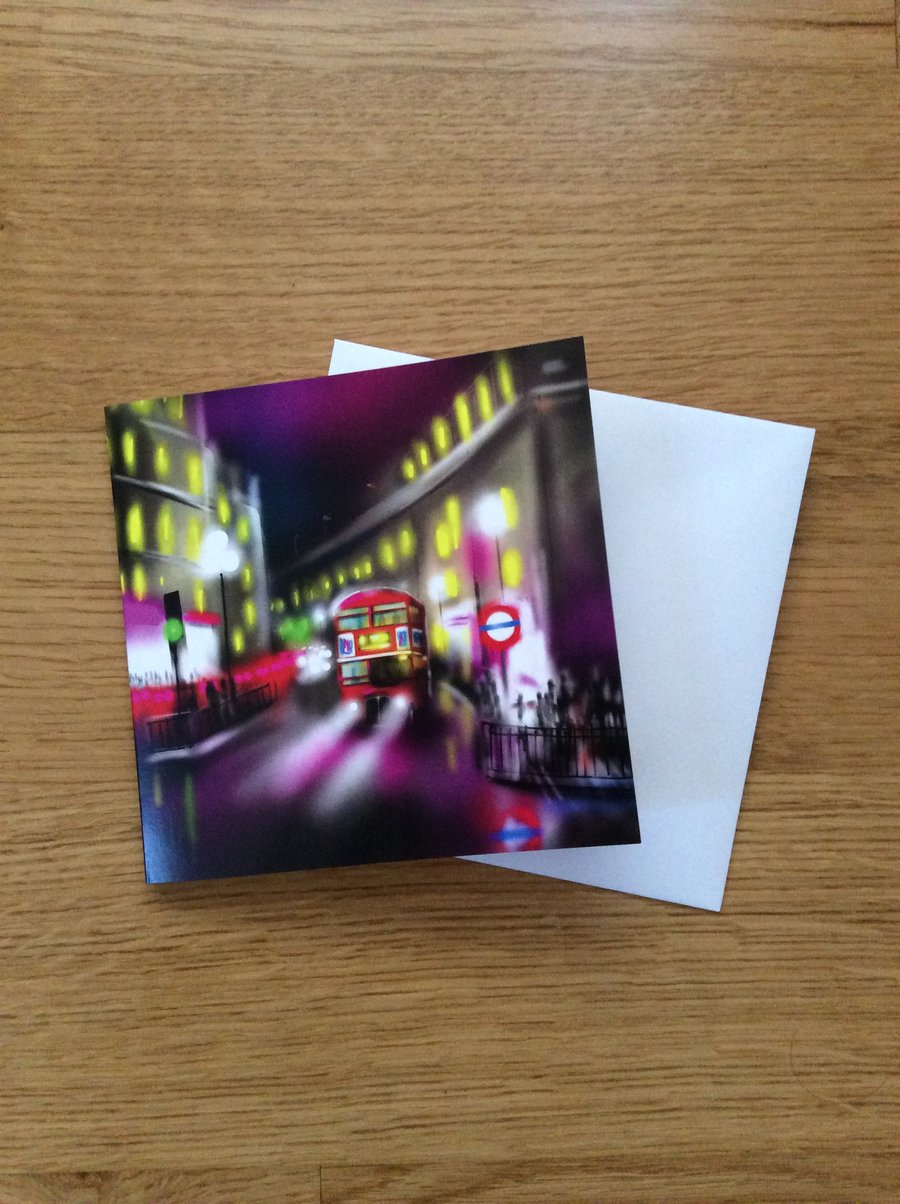 London Greeting card from original artwork by Andrew, acm