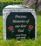 Personalised Granite Memorial Vase Memorial Plaque  Flower Holder Cemetery  Vase - Image 2