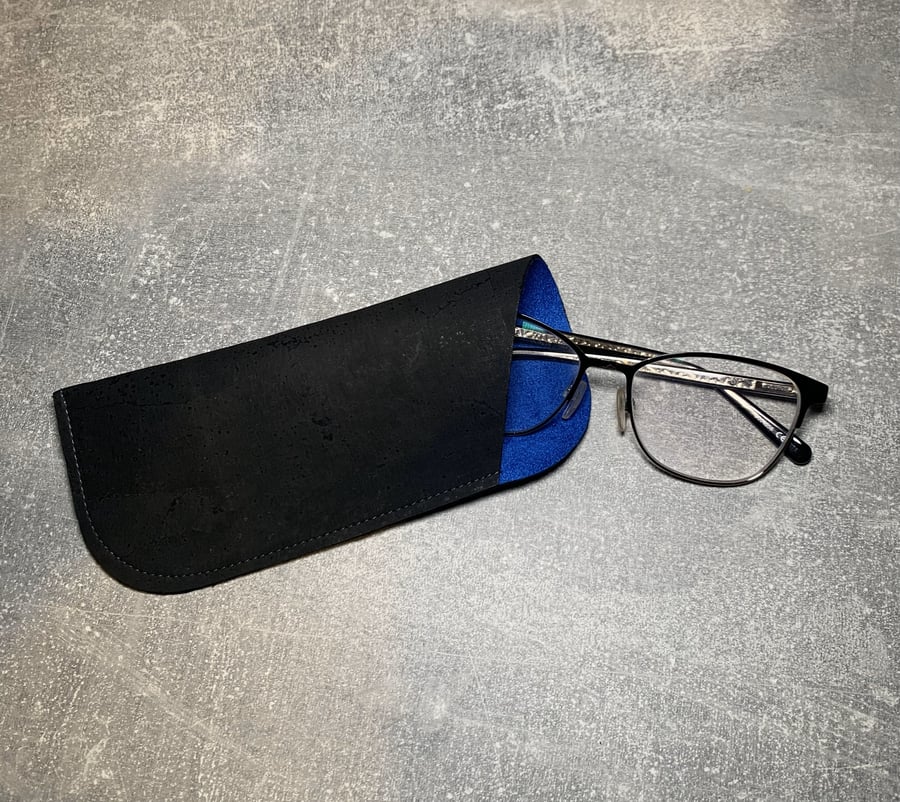 Glasses Case - Black & Royal Blue