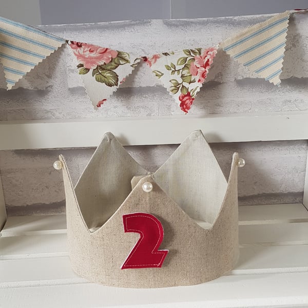 Fabric child's crown, party crown, party hat, bespoke item