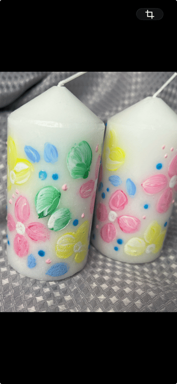 10 cm white pillar candle