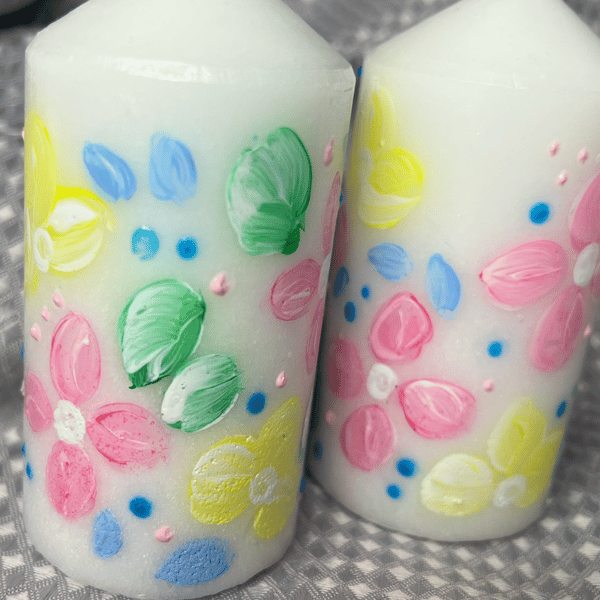 10 cm white pillar candle