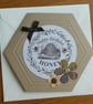 Hexagonal Bee Birthday Card - Happy Birthday Honey - Image 1