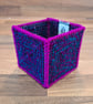 Medium container for office items - dark colours with magenta edge - Image 4